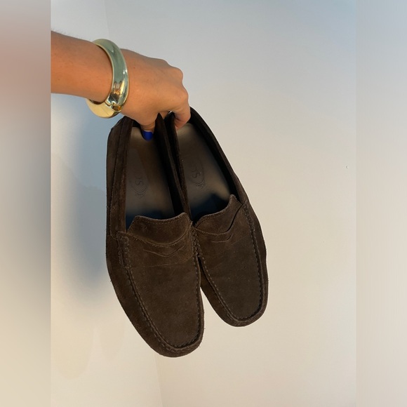 Men’s Tods size 9 Brown Suede Loafers - Picture 12 of 13